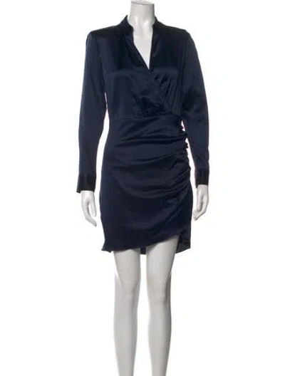 Pre-owned Veronica Beard Silk Mini Dress In Blue