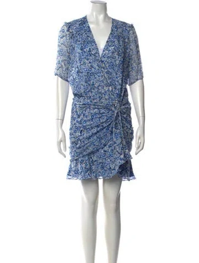 Pre-owned Veronica Beard Silk Mini Dress In Blue