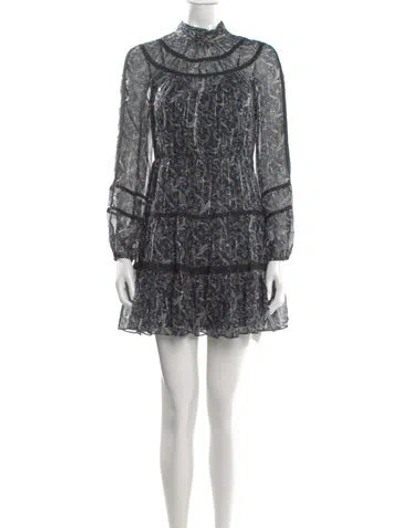 Pre-owned Veronica Beard Silk Mini Dress In Blue