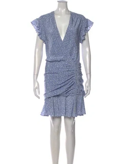 Pre-owned Veronica Beard Silk Mini Dress In Blue/white