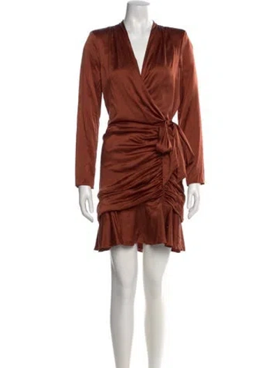 Pre-owned Veronica Beard Silk Mini Dress In Brown
