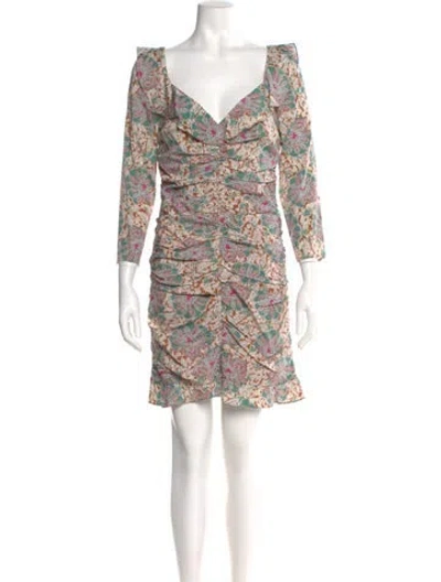 Pre-owned Veronica Beard Silk Mini Dress In Brown