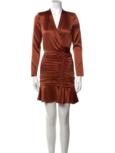 Pre-owned Veronica Beard Silk Mini Dress In Brown