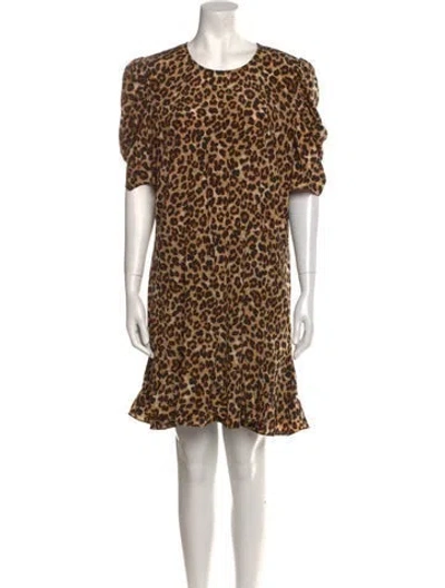 Pre-owned Veronica Beard Silk Mini Dress In Brown