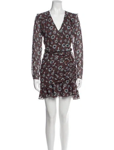 Pre-owned Veronica Beard Silk Mini Dress In Brown