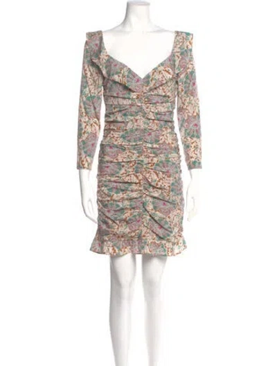 Pre-owned Veronica Beard Silk Mini Dress In Brown