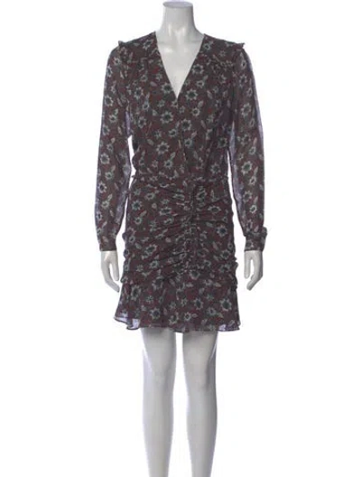 Pre-owned Veronica Beard Silk Mini Dress In Brown