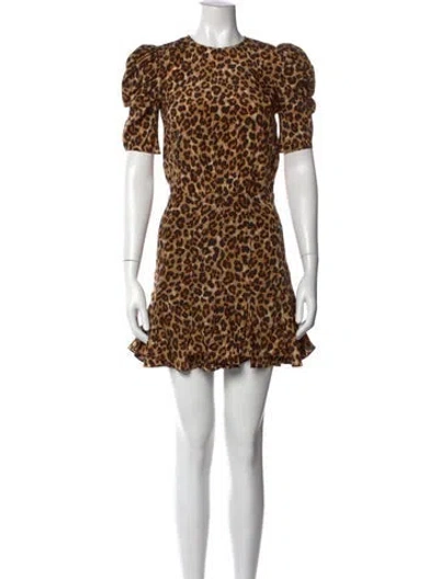 Pre-owned Veronica Beard Silk Mini Dress In Brown