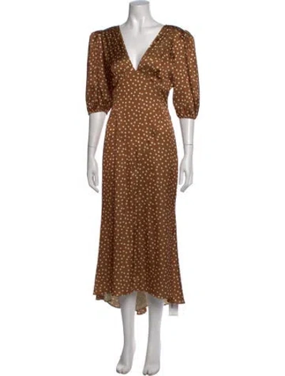 Pre-owned Veronica Beard Silk Mini Dress In Brown