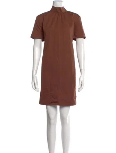 Pre-owned Veronica Beard Silk Mini Dress In Brown