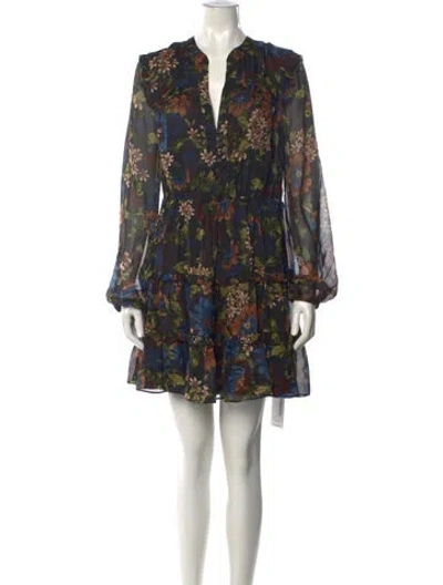 Pre-owned Veronica Beard Silk Mini Dress In Brown