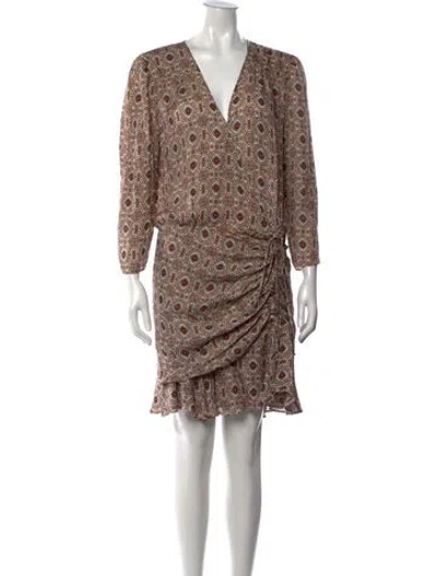 Pre-owned Veronica Beard Silk Mini Dress In Brown