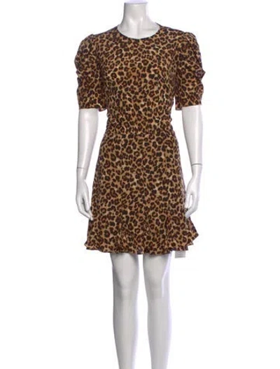 Pre-owned Veronica Beard Silk Mini Dress In Brown