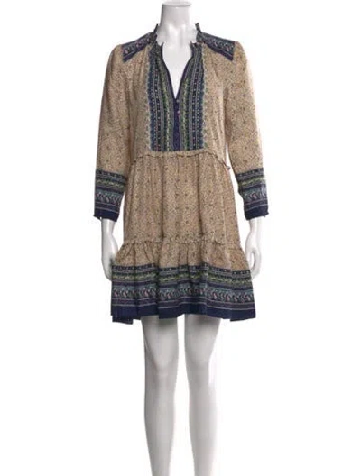 Pre-owned Veronica Beard Silk Mini Dress In Brown