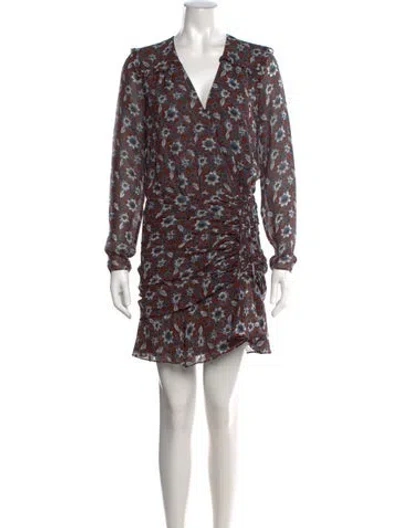 Pre-owned Veronica Beard Silk Mini Dress In Brown
