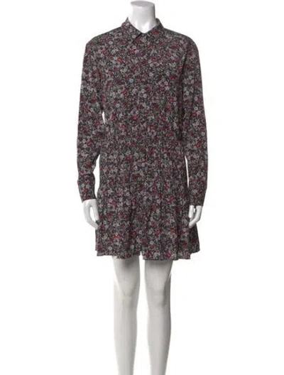 Pre-owned Veronica Beard Silk Mini Dress In Burgundy