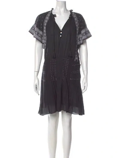 Pre-owned Veronica Beard Silk Mini Dress In Gray