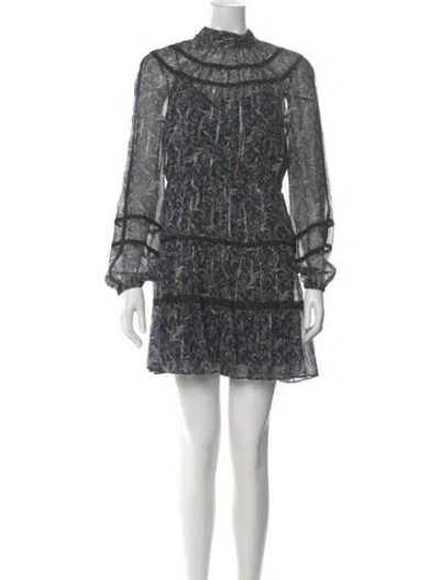 Pre-owned Veronica Beard Silk Mini Dress In Gray