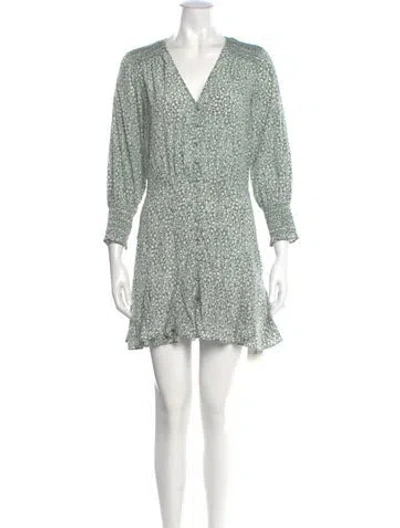 Pre-owned Veronica Beard Silk Mini Dress In Green
