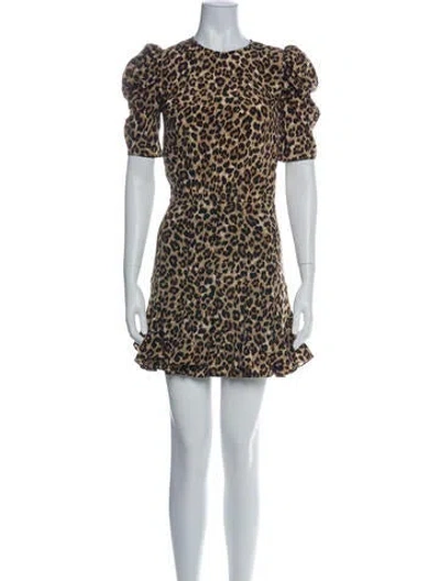 Pre-owned Veronica Beard Silk Mini Dress In Green