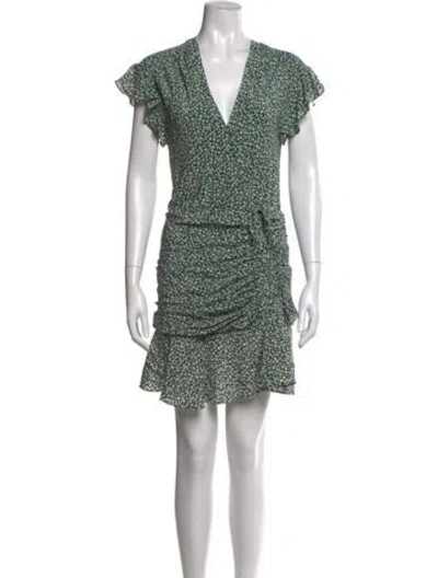 Pre-owned Veronica Beard Silk Mini Dress In Green