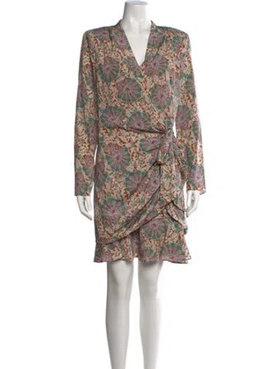 Pre-owned Veronica Beard Silk Mini Dress In Green