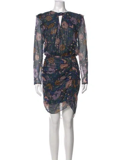 Pre-owned Veronica Beard Silk Mini Dress In Green