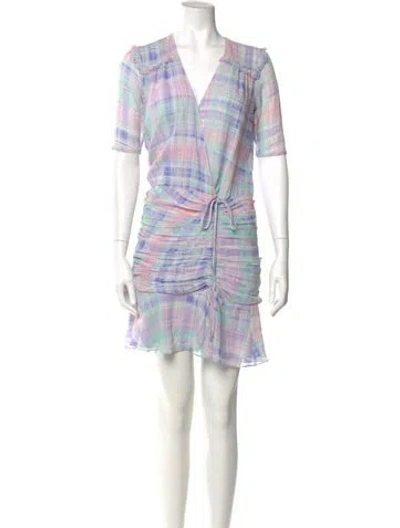 Pre-owned Veronica Beard Silk Mini Dress In Multi