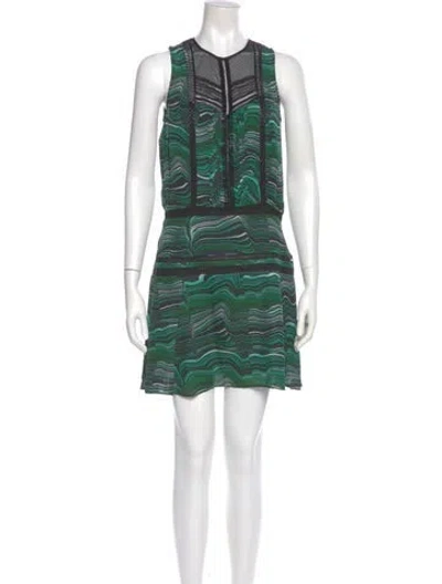 Pre-owned Veronica Beard Silk Mini Dress In Multi