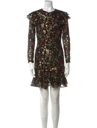 Pre-owned Veronica Beard Silk Mini Dress In Multi