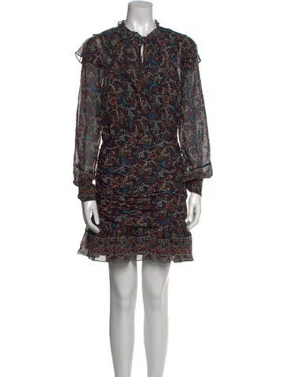 Pre-owned Veronica Beard Silk Mini Dress In Multi