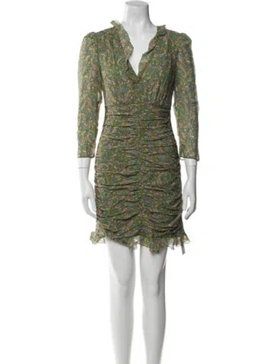 Pre-owned Veronica Beard Silk Mini Dress In Multi
