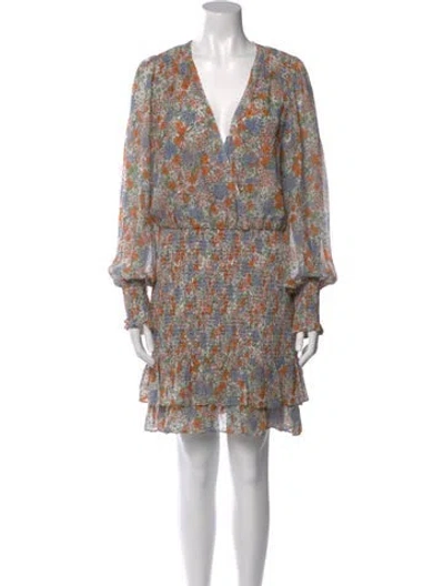 Pre-owned Veronica Beard Silk Mini Dress In Multi