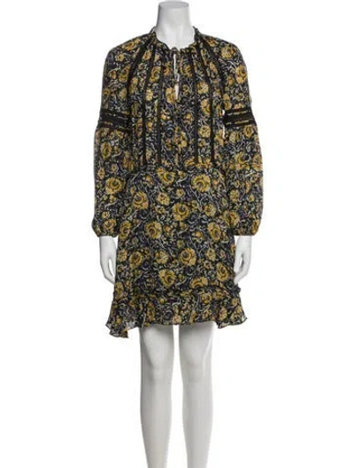 Pre-owned Veronica Beard Silk Mini Dress In Multi