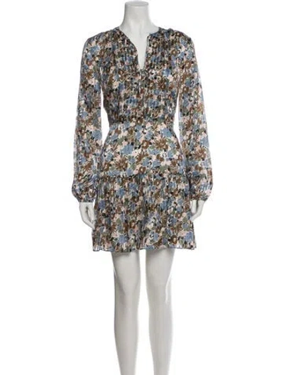 Pre-owned Veronica Beard Silk Mini Dress In Multi