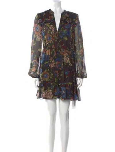 Pre-owned Veronica Beard Silk Mini Dress In Multi