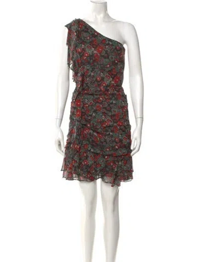 Pre-owned Veronica Beard Silk Mini Dress In Multi