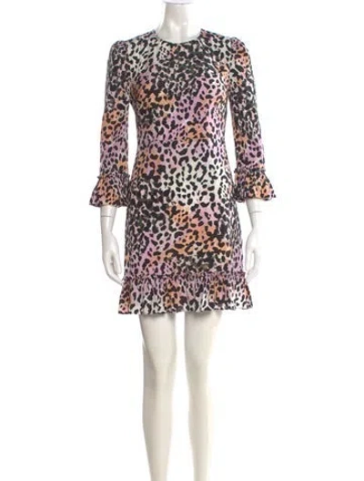 Pre-owned Veronica Beard Silk Mini Dress In Multi