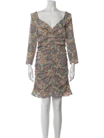 Pre-owned Veronica Beard Silk Mini Dress In Multi