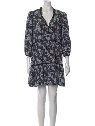 Pre-owned Veronica Beard Silk Mini Dress In Multi