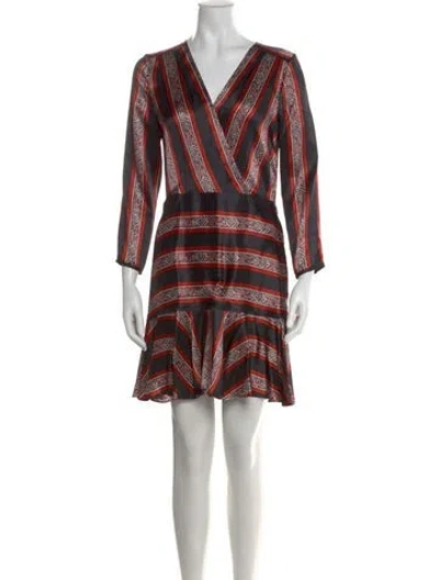 Pre-owned Veronica Beard Silk Mini Dress In Multi