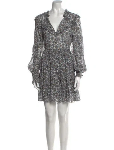 Pre-owned Veronica Beard Silk Mini Dress In Neutral