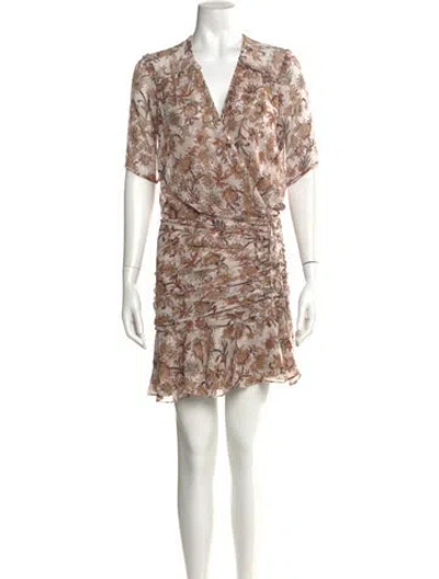 Pre-owned Veronica Beard Silk Mini Dress In Neutral