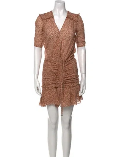 Pre-owned Veronica Beard Silk Mini Dress In Neutral