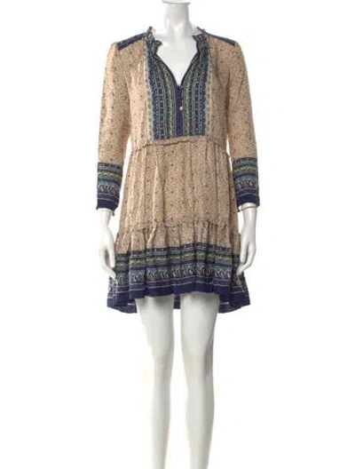 Pre-owned Veronica Beard Silk Mini Dress In Neutral