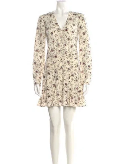 Pre-owned Veronica Beard Silk Mini Dress In Neutral