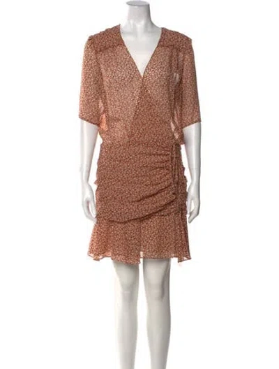 Pre-owned Veronica Beard Silk Mini Dress In Neutral