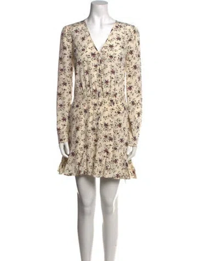 Pre-owned Veronica Beard Silk Mini Dress In Neutral