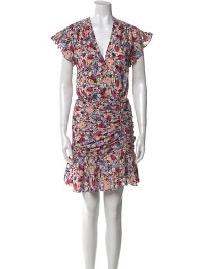 Pre-owned Veronica Beard Silk Mini Dress In Neutral