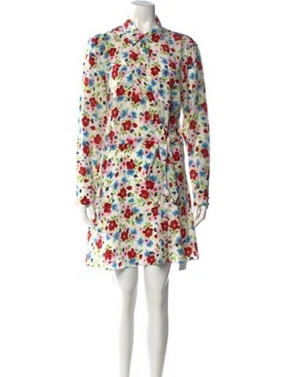 Pre-owned Veronica Beard Silk Mini Dress In Neutral